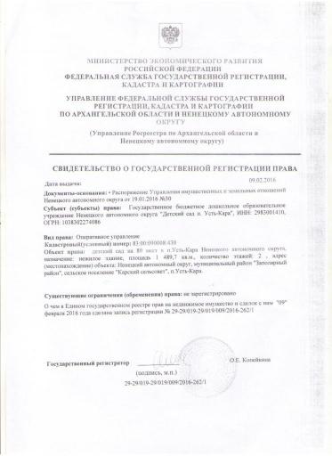 Свидетельство о госрегистрации права (здание)